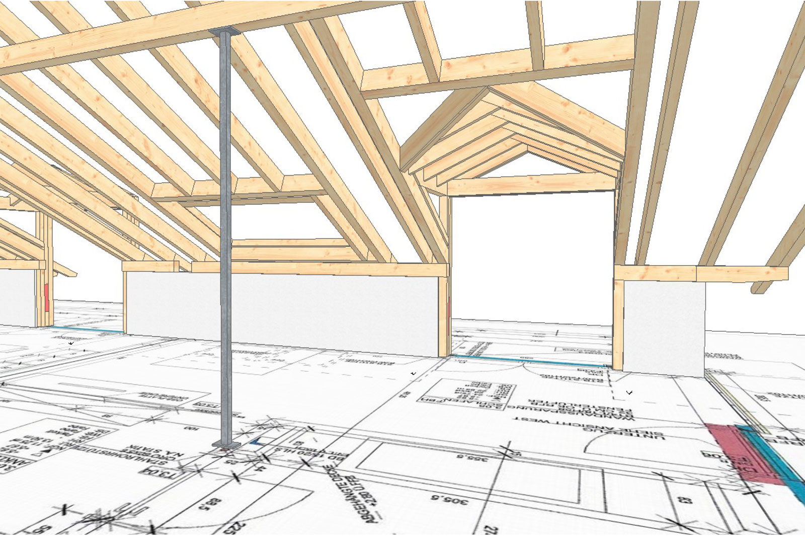 3D Planung Dachstuhl